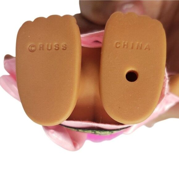 Vintage Russ Troll Japan Doll 5" Around the World In Pink Kimono Pink Hair 90s - Picture 5 of 5